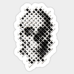 Wicker Skull Sticker